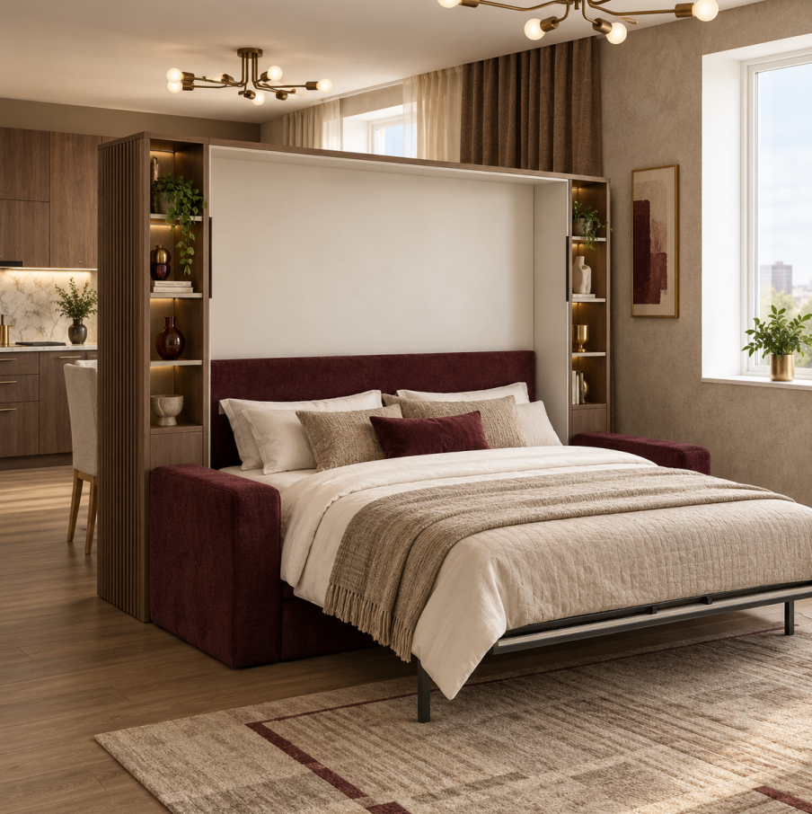 Горизонтальная кровать с диваном 140*200 - 3