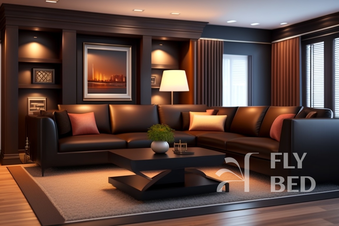 Темная мебель для гостиной: элегантность, комфорт и стиль